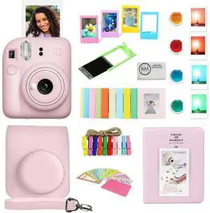 INSTAX Mini 12 Instant Film Camera | Blossom Pink Bundled with Instax Accessory Bundle + Cleaning Cloth (8 Items) INSTAX Mini 12 Instant Film Camera | Blossom Pink Bundled with Instax Accessory Bundle + Cleaning Cloth (8 Items)