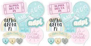 Alpha Delta Pi Sticker Decal Laptop Water Bottle Car Sheet (Cute Sheet) (Pack of 2) Alpha Delta Pi Sticker Decal Laptop Water Bottle Car Sheet (Cute Sheet) (Pack of 2)