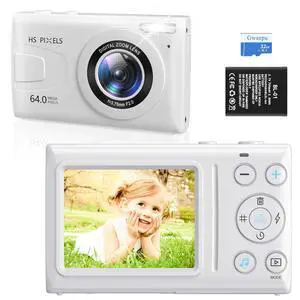 Digital Camera Autofocus Digital Point and Shoot Camera with 18X Zoom 4K Vlogging Camera with 32GB Card, 64MP Portable Compact Camera for Teens Adult Beginner Anti-Shake Digital Camera Autofocus Digital Point and Shoot Camera with 18X Zoom 4K Vlogging Camera with 32GB Card, 64MP Portable Compact Camera for Teens Adult Beginner Anti-Shake
