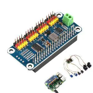 PWM Servo Motor Driver 16 Channel PWM Outputs 12 Bit Resolution | I2C Controlled, Compatible with Raspberry Pi 5 4 3B+ 3B Zero/Zero W/Zero WH and Jetson Nano PWM Servo Motor Driver 16 Channel PWM Outputs 12 Bit Resolution | I2C Controlled, Compatible with Raspberry Pi 5 4 3B+ 3B Zero/Zero W/Zero WH and Jetson Nano