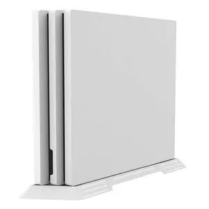 Vertical Stand for PS4 Pro, Built-in Cooling Vents and Non-Slip Feet Steady Base Mount Holder for PlayStation 4 Pro Console, White Vertical Stand for PS4 Pro, Built-in Cooling Vents and Non-Slip Feet Steady Base Mount Holder for PlayStation 4 Pro Console, White