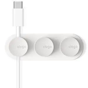 Magnetic Cable Management Buttons | Reusable Sticker Attaches to Surface, Organize 3 Cables, Magnetic cable holder, Powerful magnets, Desk Organization (White) Magnetic Cable Management Buttons | Reusable Sticker Attaches to Surface, Organize 3 Cables, Magnetic cable holder, Powerful magnets, Desk Organization (White)