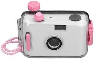 35 mm Disposable Film Camera, Retro One Time Use Film Camera with 28MM F/9 Lens, Reusable Lightweight Vintage Cam for Kids (White Pink) 35 mm Disposable Film Camera, Retro One Time Use Film Camera with 28MM F/9 Lens, Reusable Lightweight Vintage Cam for Kids (White Pink)