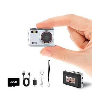 Mini Keychain Camera Digital with 32G Card, Upgraded Metal Case, 1080P Camcorder 0.96 HD Display, Pocket Tiny Camera Gadget for Teens, Kids, Adult Beginners Travel, Vlog & Birthday Party Gifts Mini Keychain Camera Digital with 32G Card, Upgraded Metal Case, 1080P Camcorder 0.96 HD Display, Pocket Tiny Camera Gadget for Teens, Kids, Adult Beginners Travel, Vlog & Birthday Party Gifts