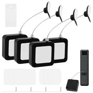 4 Pack 6.5 Ft Retractable Remote Control Safety Lock Tether, Adjustable Lock Strap with Clear Remote Cover, TV Remote Finder and Security Lanyard for Game Controllers 4 Pack 6.5 Ft Retractable Remote Control Safety Lock Tether, Adjustable Lock Strap with Clear Remote Cover, TV Remote Finder and Security Lanyard for Game Controllers