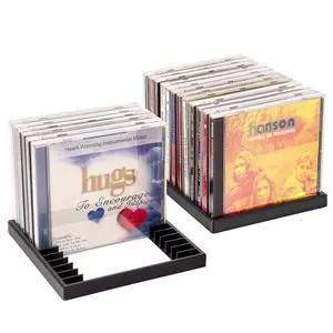 2PCS CD Storage Rack 24 Slots - Space Saving No Assembly CD Holder & Organizer Shelf for Living Room, Office - Ideal for Music Lovers & Collectors 2PCS CD Storage Rack 24 Slots - Space Saving No Assembly CD Holder & Organizer Shelf for Living Room, Office - Ideal for Music Lovers & Collectors
