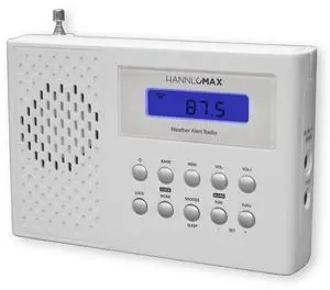 HX-512R Portable AM/FM/Weather Alert Radio (White) | Digital Clock with Alarm, LCD Display, Rod Antenna, Headphone Jack, AC/DC Dual Power Source HX-512R Portable AM/FM/Weather Alert Radio (White) | Digital Clock with Alarm, LCD Display, Rod Antenna, Headphone Jack, AC/DC Dual Power Source