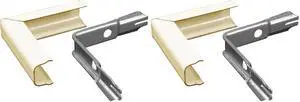 Wiremold Metal Raceway, Extending Power, On-Wall, Outside Elbow, Ivory, B-8 (Pack of 2) Wiremold Metal Raceway, Extending Power, On-Wall, Outside Elbow, Ivory, B-8 (Pack of 2)