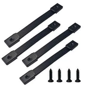 4PCS 8 Inch Speaker Handle Straps, Black Cabinet Pull Handles with End Caps for Amplifier and Audio Equipment 4PCS 8 Inch Speaker Handle Straps, Black Cabinet Pull Handles with End Caps for Amplifier and Audio Equipment