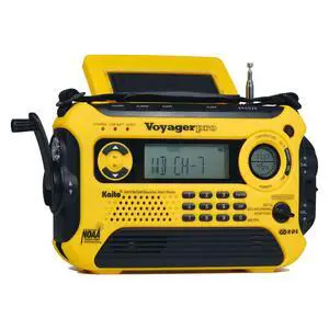 Voyager Pro KA600 Digital Solar Dynamo Crank Wind Up AM/FM/LW/SW & NOAA Weather Emergency Radio with Alert, RDS & Smart Phone Charger, Yellow Voyager Pro KA600 Digital Solar Dynamo Crank Wind Up AM/FM/LW/SW & NOAA Weather Emergency Radio with Alert, RDS & Smart Phone Charger, Yellow