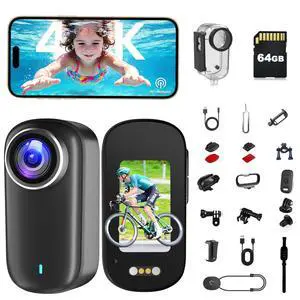 POV Camera, Thumb Camera 4K 64GB Body cam Action Camera(Black) | Waterproof Mini Body Camera with 1200 mAh Battery, Wearable Bodycam for Surfing, Diving, Skiing, Cycling and Vlogging POV Camera, Thumb Camera 4K 64GB Body cam Action Camera(Black) | Waterproof Mini Body Camera with 1200 mAh Battery, Wearable Bodycam for Surfing, Diving, Skiing, Cycling and Vlogging