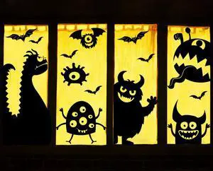 Large Halloween Window Clings Decorations Halloween Window Silhouette Decorations Scary Monster Silhouette Giant Halloween Stickers Large Halloween Window Clings Decorations Halloween Window Silhouette Decorations Scary Monster Silhouette Giant Halloween Stickers