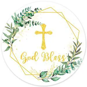 315Pcs Cross Greenery Sticker 2" God Bless Christening Paper Decals Gold Green Baptism Adhesive Stickers for First Communion Easter Envelope Scrapbook Gift DIY Supplies 315Pcs Cross Greenery Sticker 2" God Bless Christening Paper Decals Gold Green Baptism Adhesive Stickers for First Communion Easter Envelope Scrapbook Gift DIY Supplies