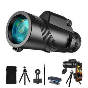 80X100 Monocular Telescope High Power with Smartphone Holder & Tripod, High Definition Larger Vision Monocular for Adults for Bird Watching Hiking Camping 80X100 Monocular Telescope High Power with Smartphone Holder & Tripod, High Definition Larger Vision Monocular for Adults for Bird Watching Hiking Camping