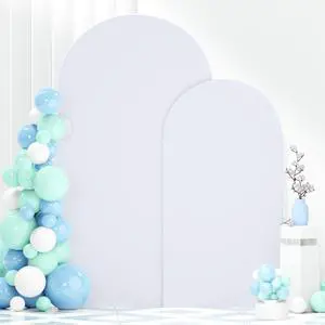 White Arch Cover 7.2FT 6FT Spandex Fitted Wedding Arch Stand Covers Set of 2 Round Top Chiara Arch Backdrop Covers for Arched Stands Backdrop Arched Cover for Birthday Party Ceremony Decor White Arch Cover 7.2FT 6FT Spandex Fitted Wedding Arch Stand Covers Set of 2 Round Top Chiara Arch Backdrop Covers for Arched Stands Backdrop Arched Cover for Birthday Party Ceremony Decor