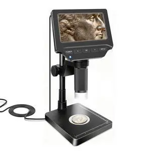 Digital Microscope,4.3" Digital Coin Microscope with Screen,with 8 Adjustable LED Lights, 1080P PC View Compatible with Windows/MacBook,Base with Adjustable Lighting Digital Microscope,4.3" Digital Coin Microscope with Screen,with 8 Adjustable LED Lights, 1080P PC View Compatible with Windows/MacBook,Base with Adjustable Lighting