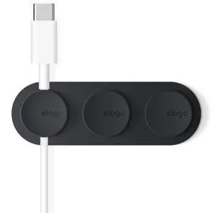 Magnetic Cable Management Buttons | Reusable Sticker Attaches to Surface, Organize 3 Cables, Magnetic cable holder, Powerful magnets, Desk Organization (Black) Magnetic Cable Management Buttons | Reusable Sticker Attaches to Surface, Organize 3 Cables, Magnetic cable holder, Powerful magnets, Desk Organization (Black)
