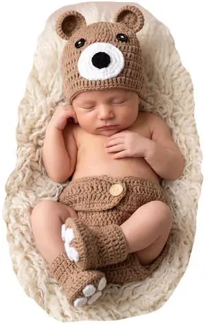 Newborn Photography Props Animal Outfits | Baby Boy Girl Photo Shoot Outfit, Crochet Knit Infant Picture Prop, Handmade Animals Costume Newborn Photography Props Animal Outfits | Baby Boy Girl Photo Shoot Outfit, Crochet Knit Infant Picture Prop, Handmade Animals Costume