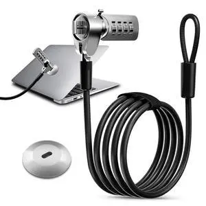 Computer Lock Laptop Lock with Slot Plate 6.23 ft Anti Theft Lock | Combination Security Locking Cable, Digital Password Protection, Lock Cable for Laptop, Computer Lock,Tablet Lock,Phone Lock Computer Lock Laptop Lock with Slot Plate 6.23 ft Anti Theft Lock | Combination Security Locking Cable, Digital Password Protection, Lock Cable for Laptop, Computer Lock,Tablet Lock,Phone Lock
