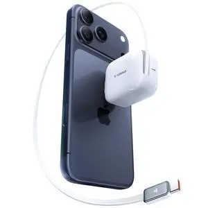 FlexLine 40W USB C Charger, Dual-Port GaN Retractable Charger | iPhone 17/16/15, Galaxy, Pixel, iPad compatible, built-in braided cable, dual-device fast charging, travel and desk use FlexLine 40W USB C Charger, Dual-Port GaN Retractable Charger | iPhone 17/16/15, Galaxy, Pixel, iPad compatible, built-in braided cable, dual-device fast charging, travel and desk use