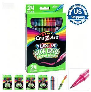 24Count Neon TwistUp Colored Pencils, NoSharpen Retractable Drawing Pencils for Beginner to Adult 24Count Neon TwistUp Colored Pencils, NoSharpen Retractable Drawing Pencils for Beginner to Adult