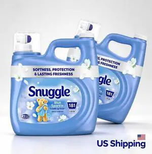 Liquid Fabric Softener, CuddleUp Fresh Blue Sparkle Scent, 123.1 oz, 181Load Laundry Fabric Conditioner Liquid Fabric Softener, CuddleUp Fresh Blue Sparkle Scent, 123.1 oz, 181Load Laundry Fabric Conditioner