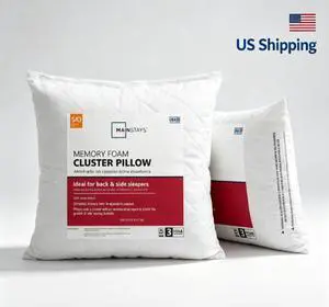 MemoryFoam Cluster Bed Pillow, Standard/Queen Size 20"×28", Antimicrobial Support Pillow for AllSleepPosition MemoryFoam Cluster Bed Pillow, Standard/Queen Size 20"×28", Antimicrobial Support Pillow for AllSleepPosition