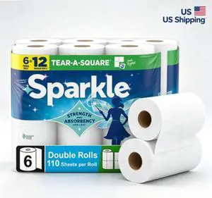 TearASquare 2Ply Paper Towels, 6 Double Rolls, 110 Sheets Each, Customizable Sheet Size TearASquare 2Ply Paper Towels, 6 Double Rolls, 110 Sheets Each, Customizable Sheet Size