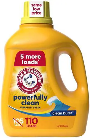 Liquid Laundry Detergent, Clean Burst Scent, 2X StainFighting Formula, 110 fl oz, 110 Loads Liquid Laundry Detergent, Clean Burst Scent, 2X StainFighting Formula, 110 fl oz, 110 Loads