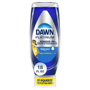 Platinum EZSqueeze Dish Soap, Fresh Rain Scent, 18 oz, Powerful Grease Removal Platinum EZSqueeze Dish Soap, Fresh Rain Scent, 18 oz, Powerful Grease Removal