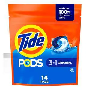 Tide PODS 3in1 Laundry Detergent Pacs, Original Scent, 14Count, Stain & Odor Remover Tide PODS 3in1 Laundry Detergent Pacs, Original Scent, 14Count, Stain & Odor Remover