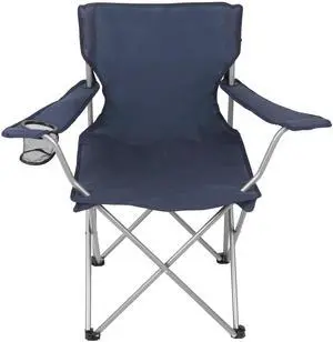 QuadFolding Outdoor Camp Chair with Cup Holder, Dark Blue, 250 Lb Weight Capacity QuadFolding Outdoor Camp Chair with Cup Holder, Dark Blue, 250 Lb Weight Capacity