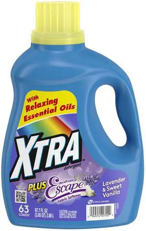 Plus Scent of Escape Liquid Laundry Detergent, Lavender & Sweet Vanilla, 97.7 fl oz, 63 Loads Plus Scent of Escape Liquid Laundry Detergent, Lavender & Sweet Vanilla, 97.7 fl oz, 63 Loads