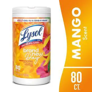 MultiSurface Disinfecting Cleaning Wipes, Mango & Hibiscus Scent, 80Count, Antibacterial MultiSurface Disinfecting Cleaning Wipes, Mango & Hibiscus Scent, 80Count, Antibacterial