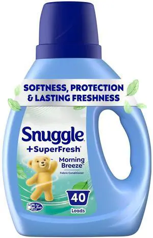 Snuggle SuperFresh OdorEliminating Liquid Fabric Softener, Morning Breeze, 35.7 oz, 40 Loads Snuggle SuperFresh OdorEliminating Liquid Fabric Softener, Morning Breeze, 35.7 oz, 40 Loads