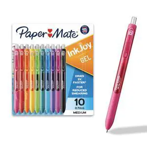 Paper Mate InkJoy Gel Pens, 0.7mm Medium Point, Assorted Colors, 10Count Paper Mate InkJoy Gel Pens, 0.7mm Medium Point, Assorted Colors, 10Count