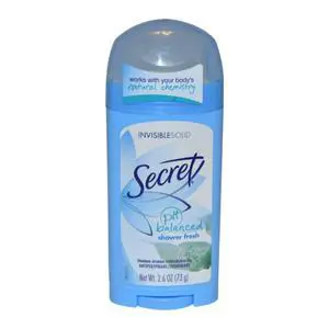 Secret Invisible Solid Antiperspirant Deodorant, Shower Fresh, 2.6 oz Secret Invisible Solid Antiperspirant Deodorant, Shower Fresh, 2.6 oz