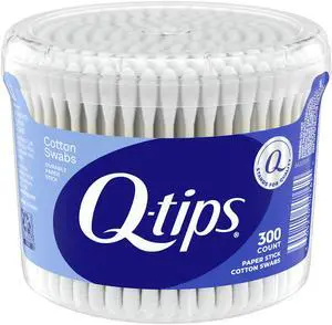 Qtips Original Cotton Swabs Vanity Tub, Multipurpose for Beauty, Home & FirstAid, 300 Count Qtips Original Cotton Swabs Vanity Tub, Multipurpose for Beauty, Home & FirstAid, 300 Count