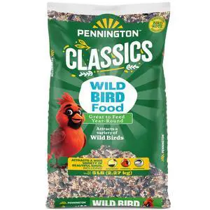 Pennington Classic Dry Wild Bird Seed Mix, 5 lb Bag, YearRound Backyard Bird Food Pennington Classic Dry Wild Bird Seed Mix, 5 lb Bag, YearRound Backyard Bird Food
