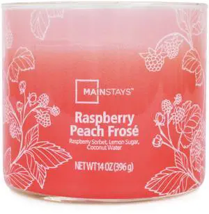 Mainstays 3Wick Ombre Wrap Raspberry Peach Scented Jar Candle, 14 oz, Fruity Home Fragrance Mainstays 3Wick Ombre Wrap Raspberry Peach Scented Jar Candle, 14 oz, Fruity Home Fragrance