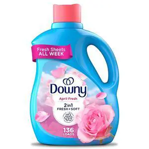 Downy Liquid Fabric Softener, April Fresh Scent, 100 fl oz, 136 Loads Downy Liquid Fabric Softener, April Fresh Scent, 100 fl oz, 136 Loads