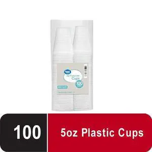 Great Value Clear Disposable AllPurpose Plastic Cups, 5 oz, 100Count Great Value Clear Disposable AllPurpose Plastic Cups, 5 oz, 100Count