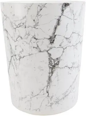 Mainstays 5 gal Open-Top Bathroom Trash Can, Plastic Garbage Bin, White Marble Mainstays 5 gal Open-Top Bathroom Trash Can, Plastic Garbage Bin, White Marble