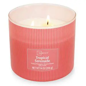Mainstays 3-Wick Textured Wrapped Candle, Tropical Serenade, 14 oz Mainstays 3-Wick Textured Wrapped Candle, Tropical Serenade, 14 oz