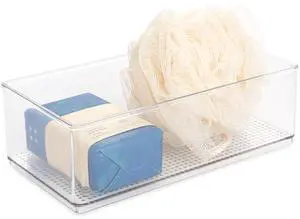Mainstays Large Clear Plastic Organizer Bin for Bathroom Mainstays Large Clear Plastic Organizer Bin for Bathroom