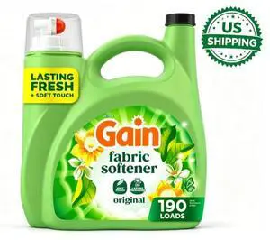 Gain Liquid Laundry Fabric Softener and Conditioner, Original Scent, 140 fl oz, 190 Loads Gain Liquid Laundry Fabric Softener and Conditioner, Original Scent, 140 fl oz, 190 Loads