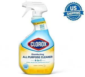 Clorox Disinfecting All Purpose Cleaner Spray, Crisp Lemon, 32 fl oz Clorox Disinfecting All Purpose Cleaner Spray, Crisp Lemon, 32 fl oz