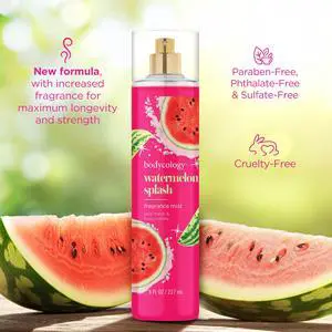 Bodycology Long-Lasting Fragrance Body Mist, Watermelon Splash, 8 fl oz Bodycology Long-Lasting Fragrance Body Mist, Watermelon Splash, 8 fl oz