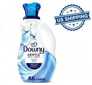 Downy Gentle Soft + Fresh Liquid Fabric Softener, Ocean Mist Scent, 44 fl oz, 66 Loads Downy Gentle Soft + Fresh Liquid Fabric Softener, Ocean Mist Scent, 44 fl oz, 66 Loads