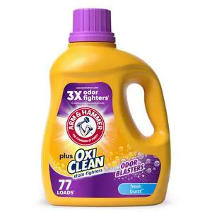 ARM & HAMMER Plus OxiClean Odor Blasters Liquid Laundry Detergent, Fresh Scent, 77 Loads ARM & HAMMER Plus OxiClean Odor Blasters Liquid Laundry Detergent, Fresh Scent, 77 Loads